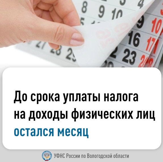 Успей уплатить налог на доход физических лиц. Успей уплатить налог на доход физических лиц.